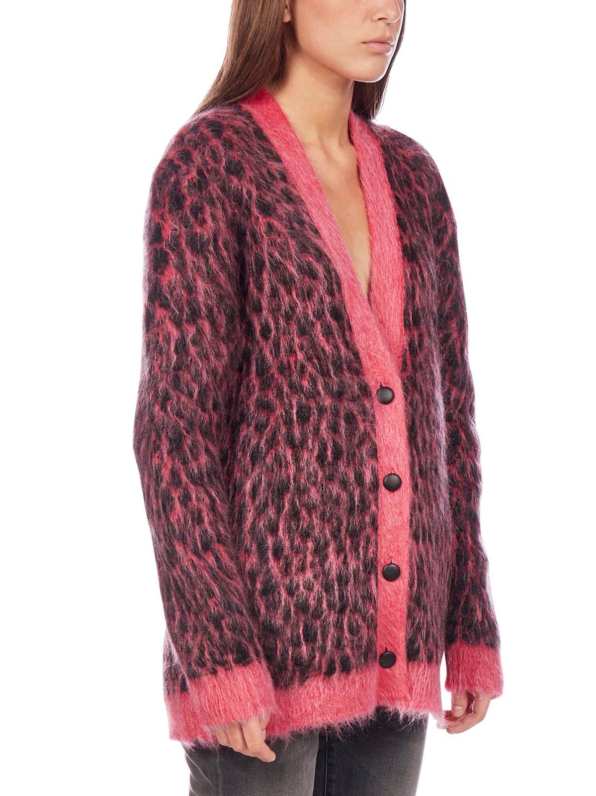 Saint Laurent Leopard Knitted Cardigan