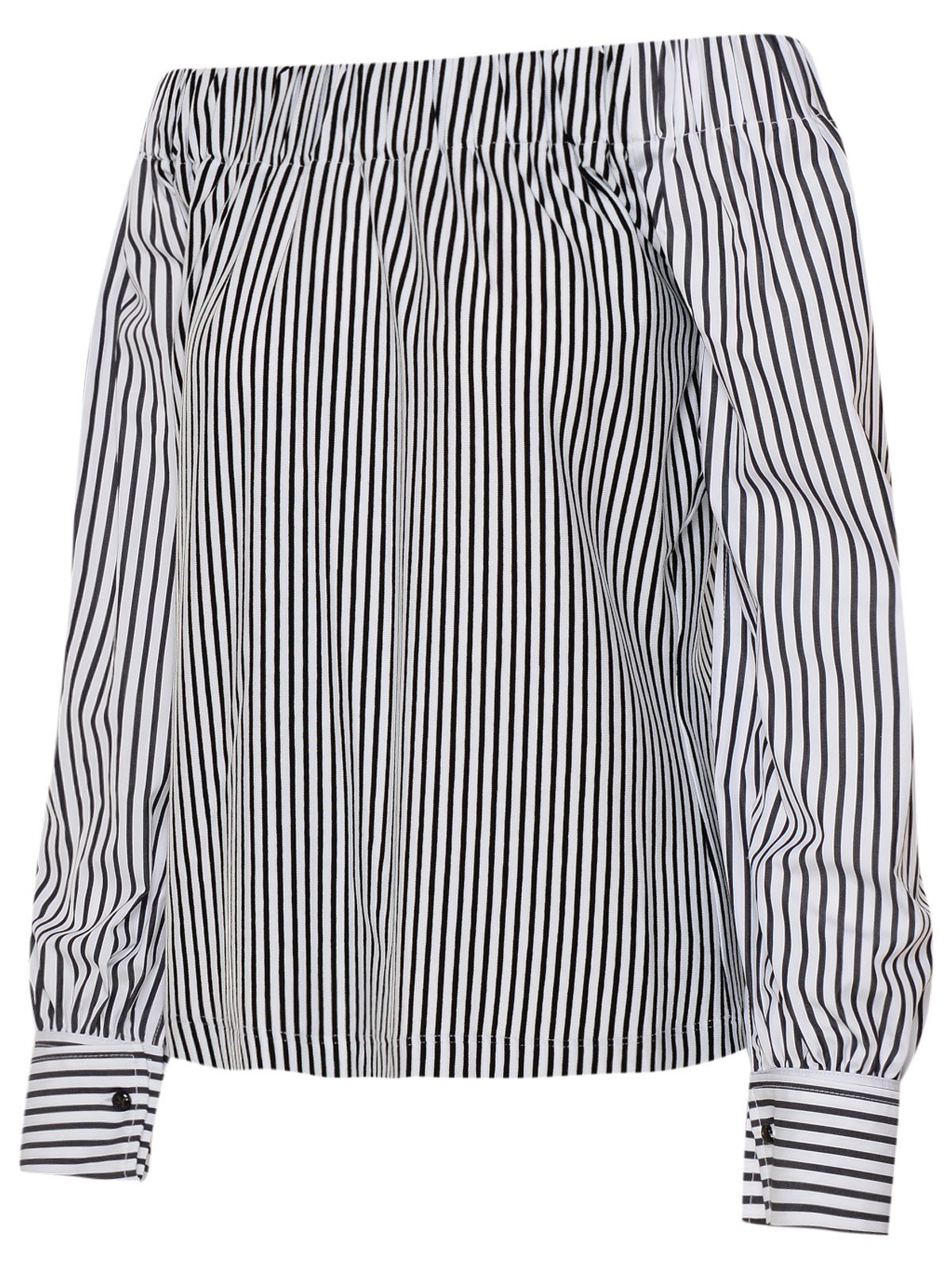 Max Mara Striped Off-Shoulder Top