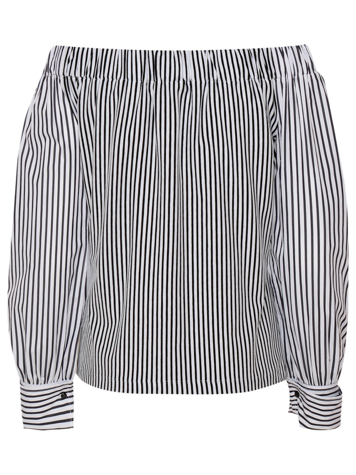 Max Mara Striped Off-Shoulder Top