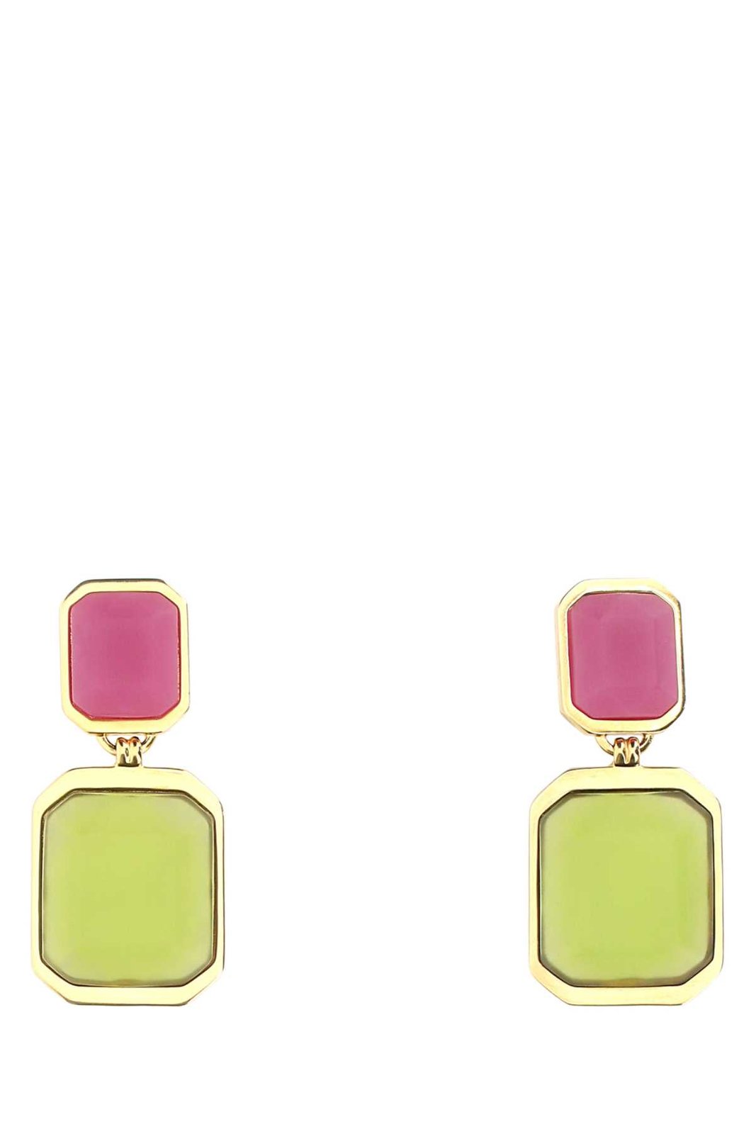 Saint Laurent Octagon Logo Engraved Earrings 2 Saint Laurent Octagon Logo Engraved Earrings