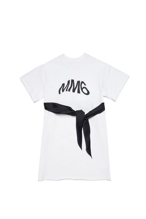 MM6 Maison Margiela Kids Logo Printed Crewneck T-Shirt Dress