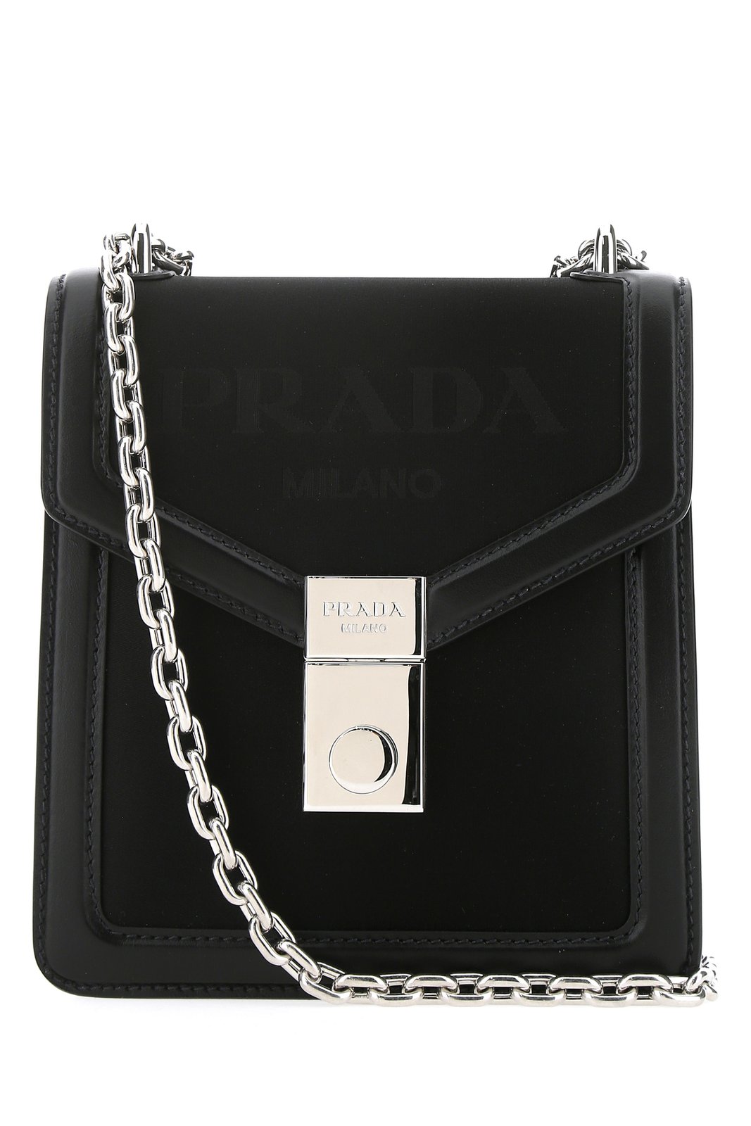 Prada Flap Lock Detail Shoulder Bag