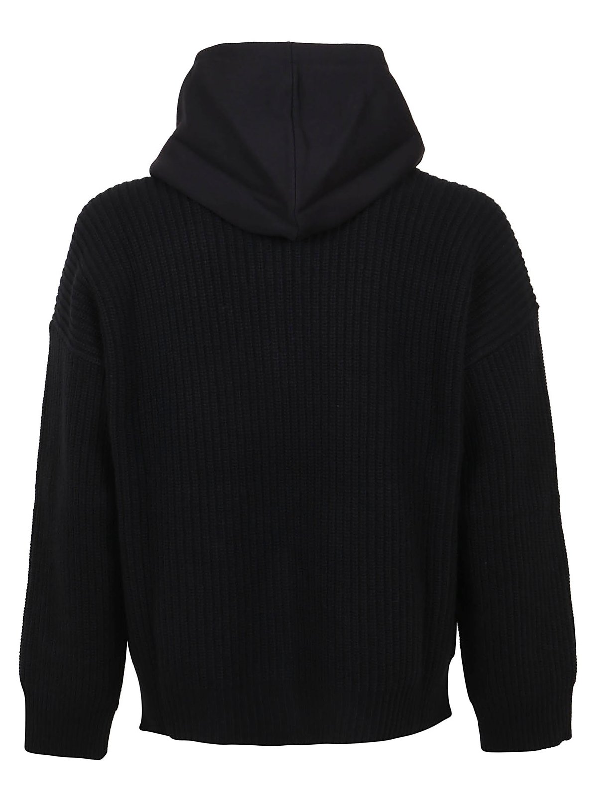 Valentino Logo Patch Knitted Hoodie