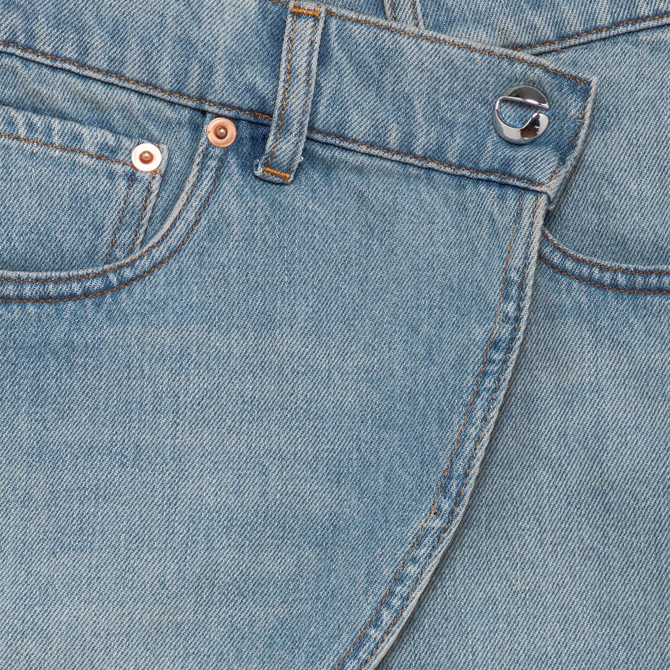 Coperni High Waist Denim Mini Skirt