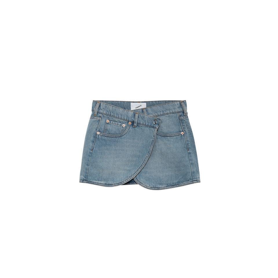 Coperni High Waist Denim Mini Skirt