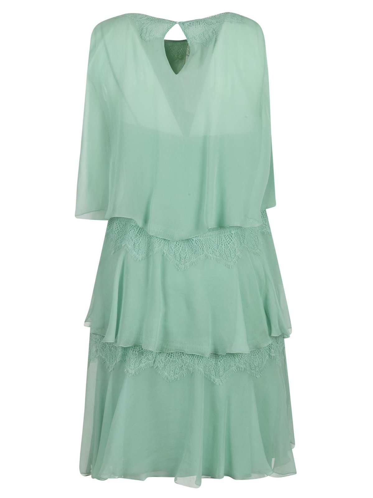 Alberta Ferretti Tiered Sleeveless Dress 1 Alberta Ferretti Tiered Sleeveless Dress