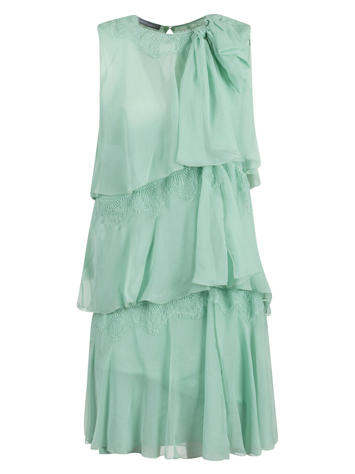 Alberta Ferretti Tiered Sleeveless Dress 2 Alberta Ferretti Tiered Sleeveless Dress
