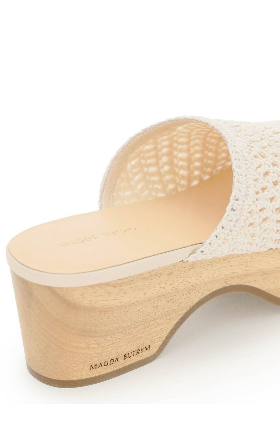 Magda Butrym Crochet Clog Round Toe Mules