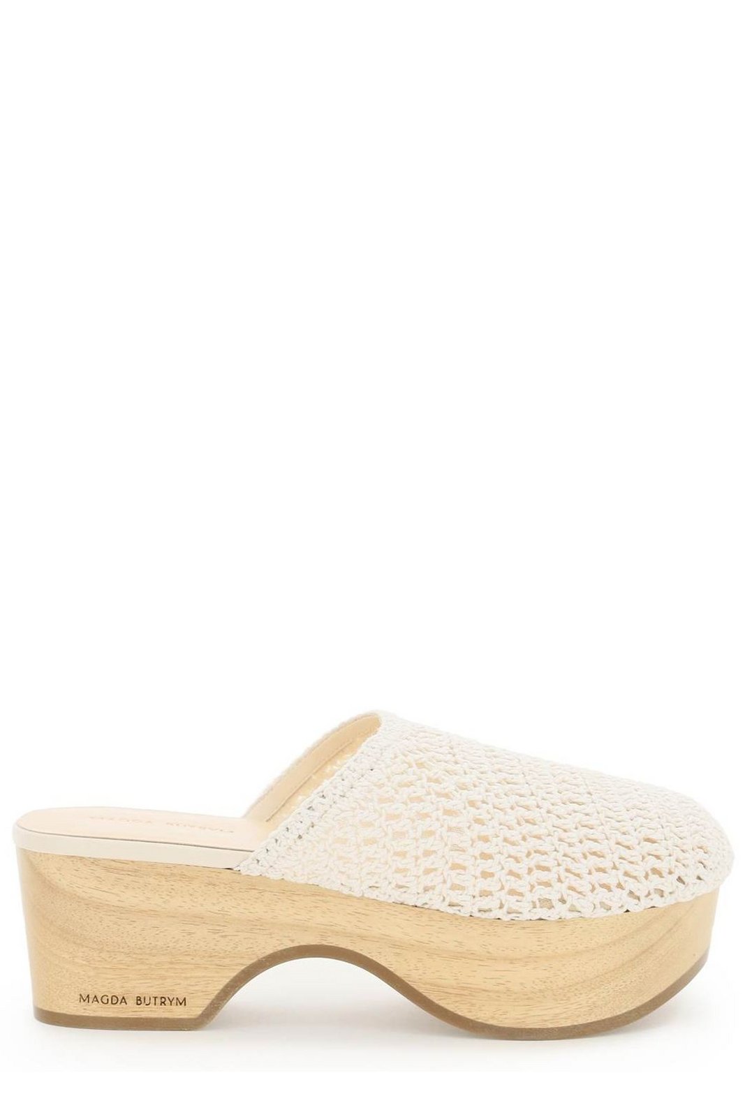 Magda Butrym Crochet Clog Round Toe Mules