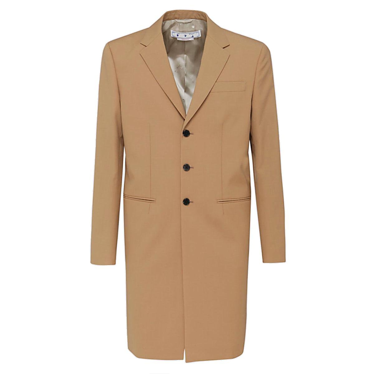 Off-White Ponte Single-Breasted Long-Sleeved Coat 2 Off-White Ponte Single-Breasted Long-Sleeved Coat