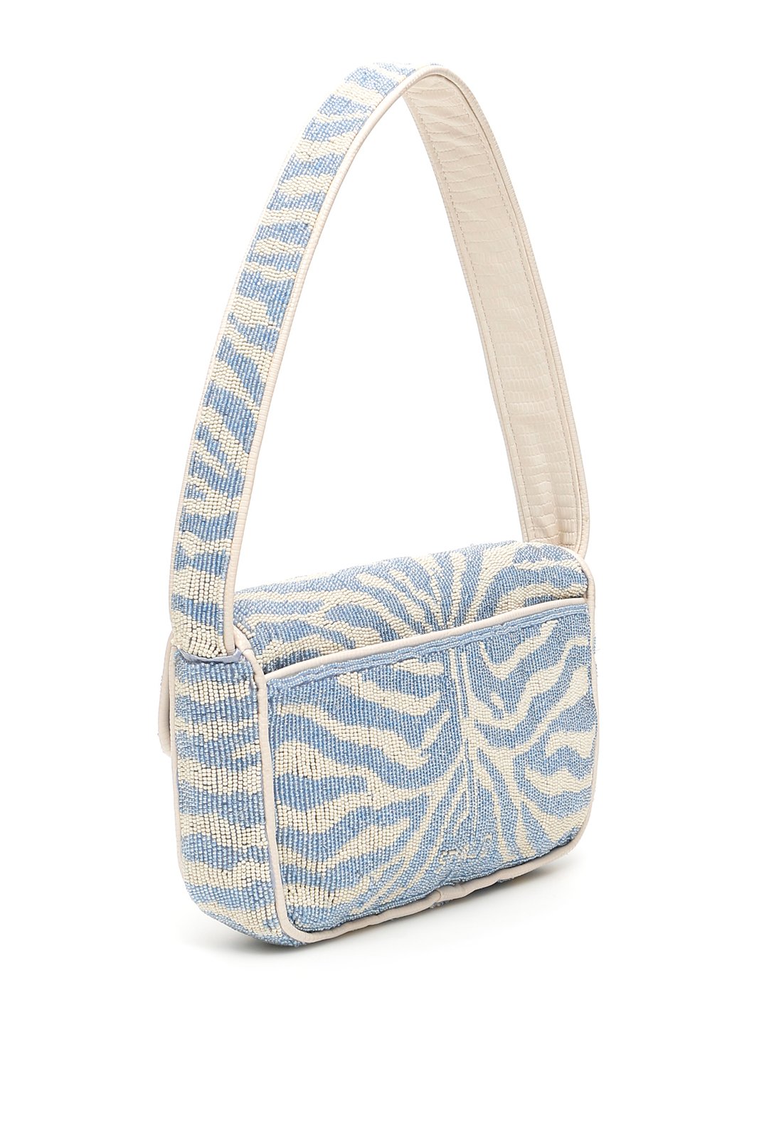 Staud Tommy Beaded Zebra Pattern Shoulder Bag