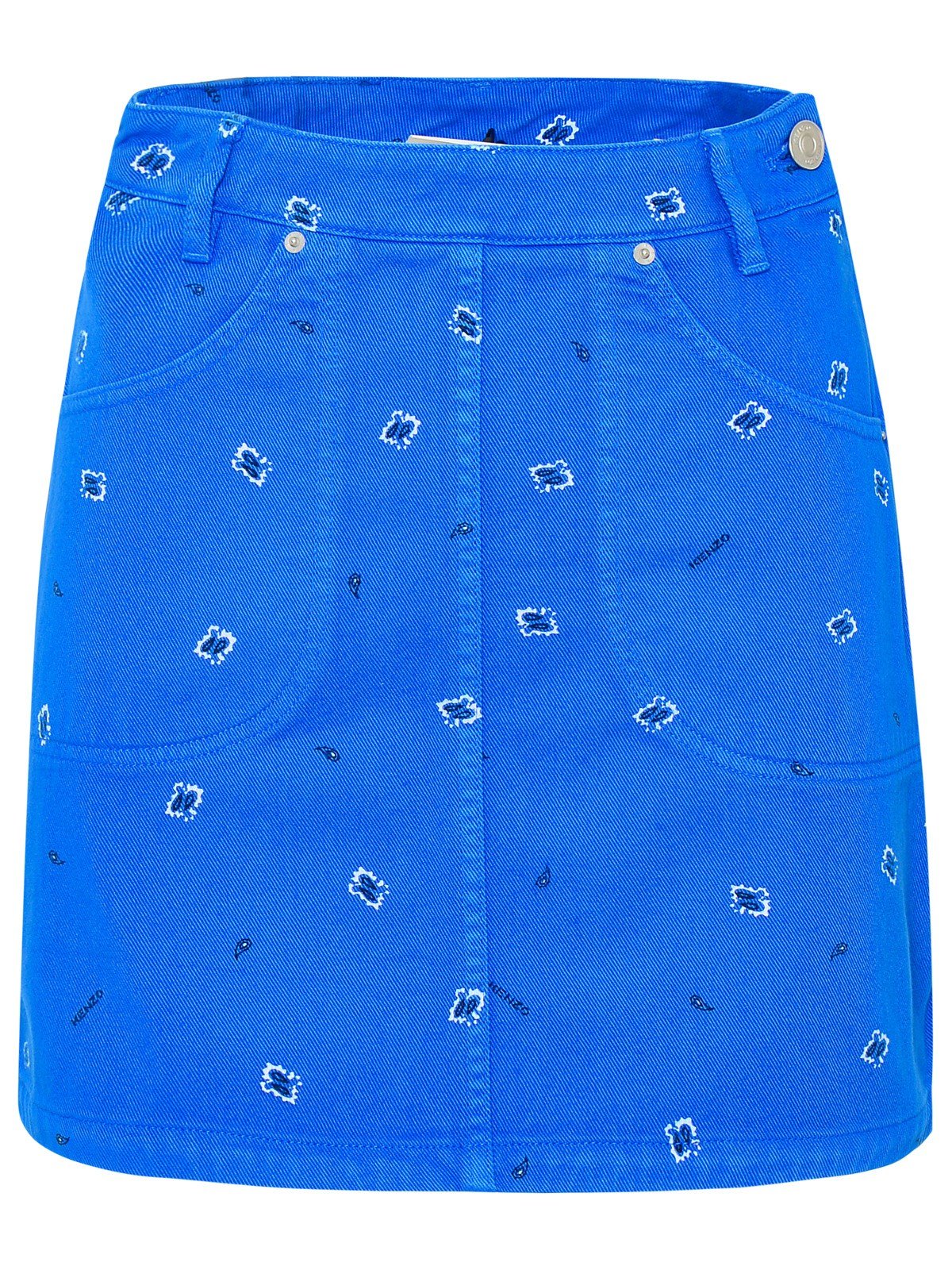 Kenzo Paisley Printed A-Line Mini Skirt 2 Kenzo Paisley Printed A-Line Mini Skirt