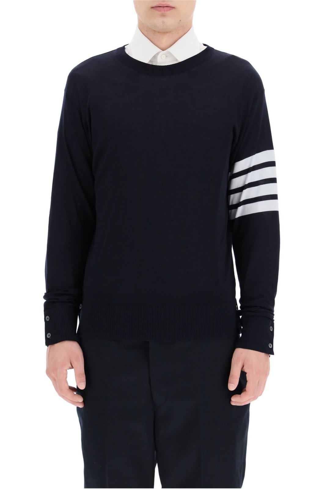 Thom Browne 4-Bar Striped Sweater