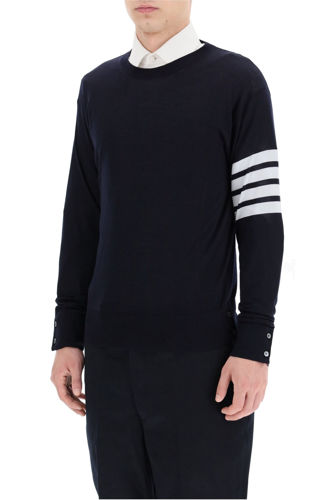 Thom Browne 4-Bar Striped Sweater