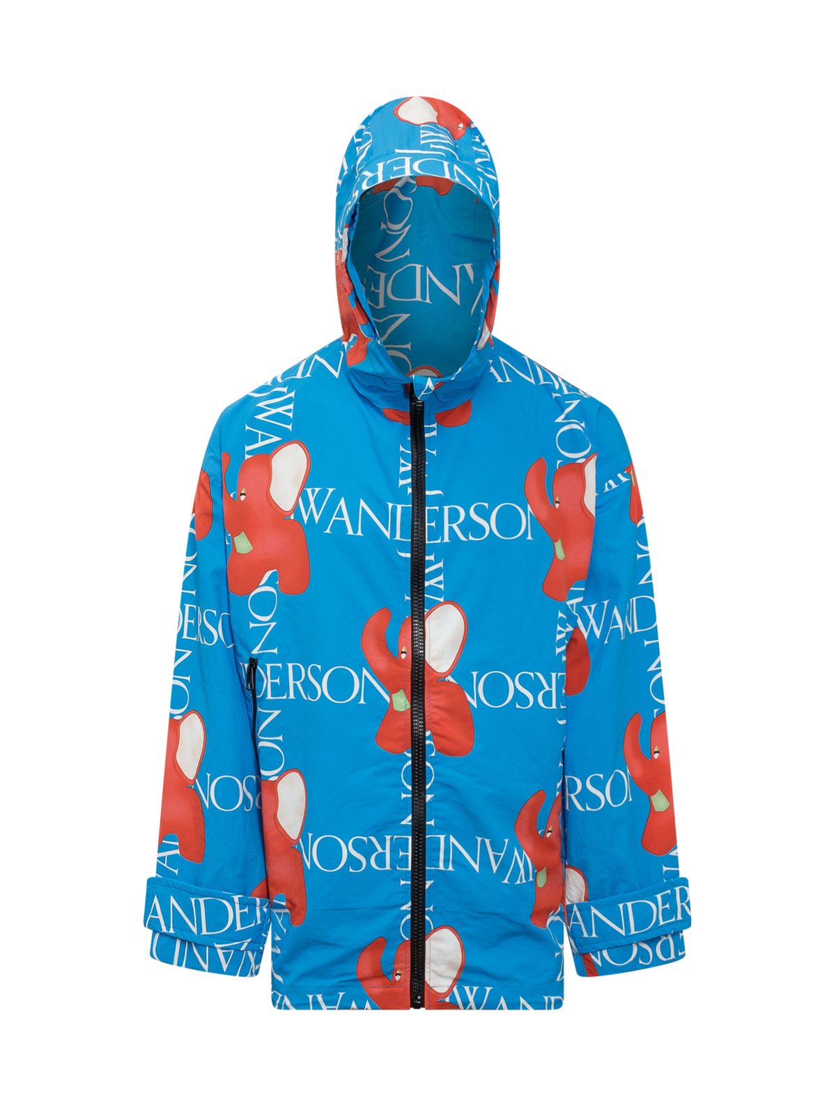 JW Anderson Logo-Printed Zipped Hooded Jacket