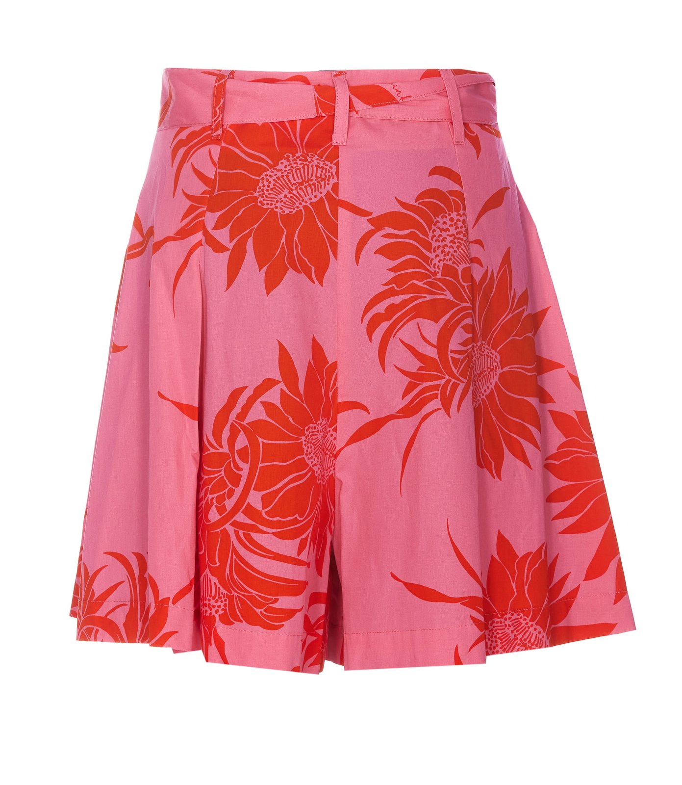 Pinko Graphic Printed Belted Shorts
