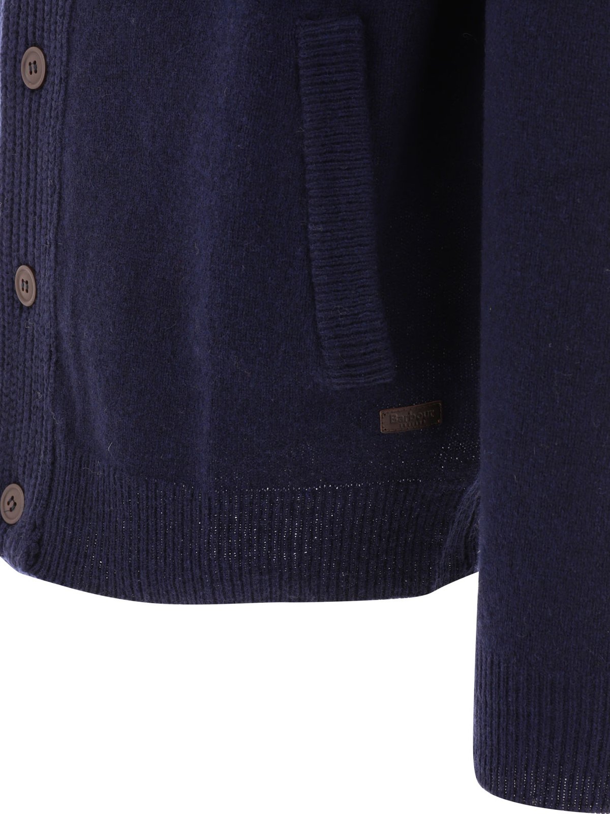 Barbour Logo Patch Button-Up Cardigan 1 Barbour Logo Patch Button-Up Cardigan
