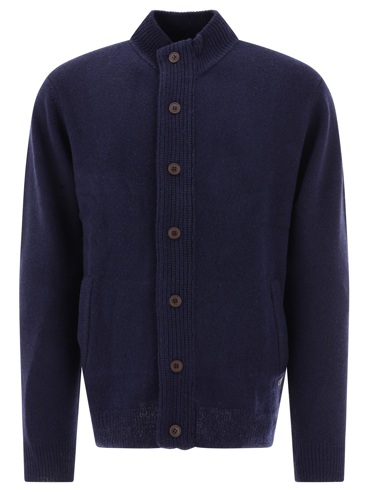 Barbour Logo Patch Button-Up Cardigan 2 Barbour Logo Patch Button-Up Cardigan