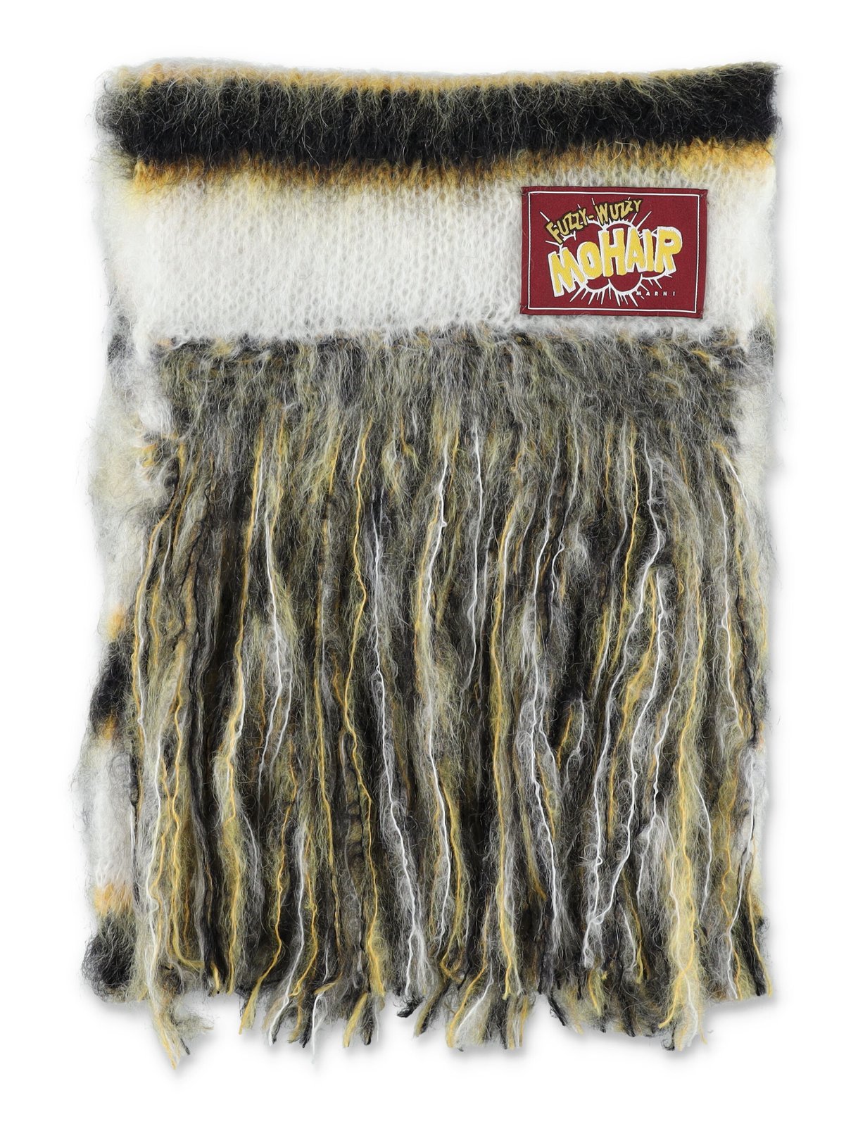 Marni Fringed Striped Scarf