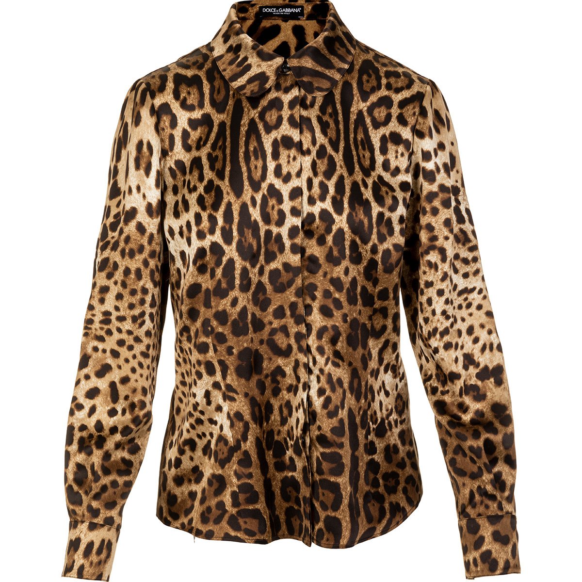 Dolce & Gabbana Leopard-Printed Satin Shirt