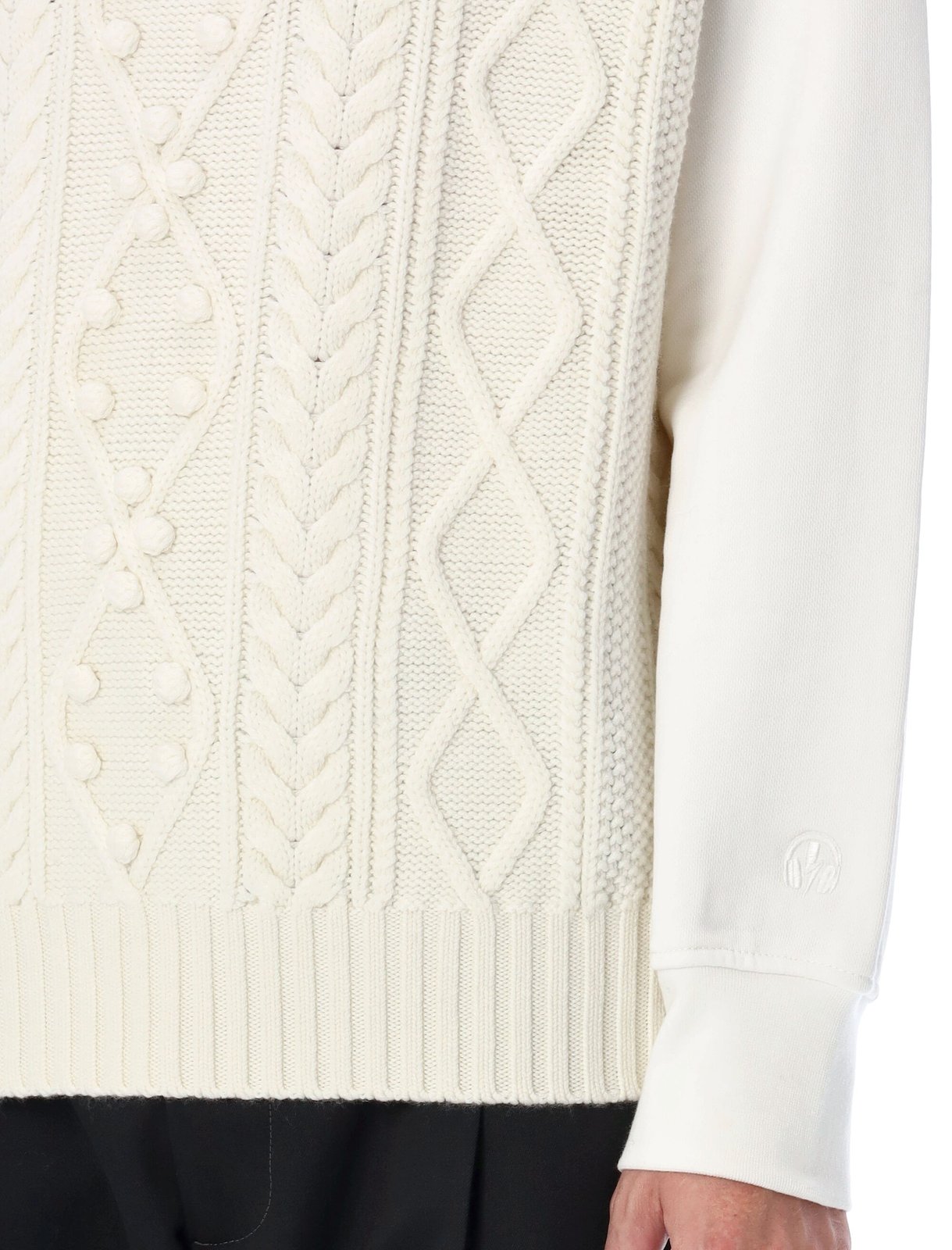 Neil Barrett Panelled Cable Knit Jumper