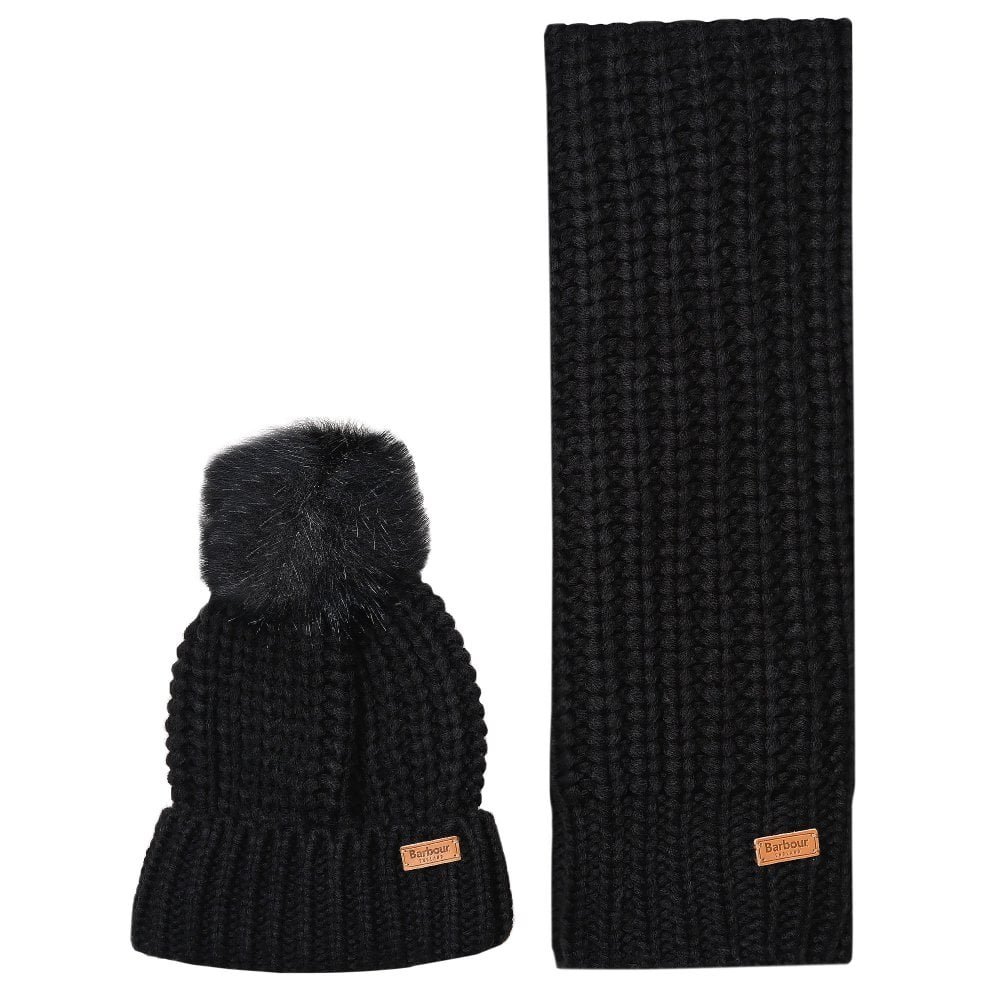 Barbour Saltburn Beanie & Scarf Knit Set