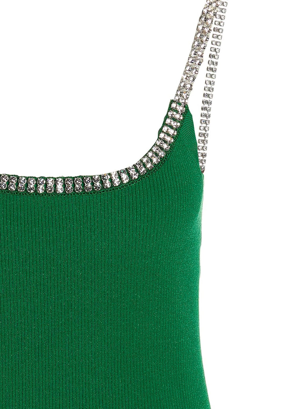Paco Rabanne Embellished Strap Knitted Mini Dress