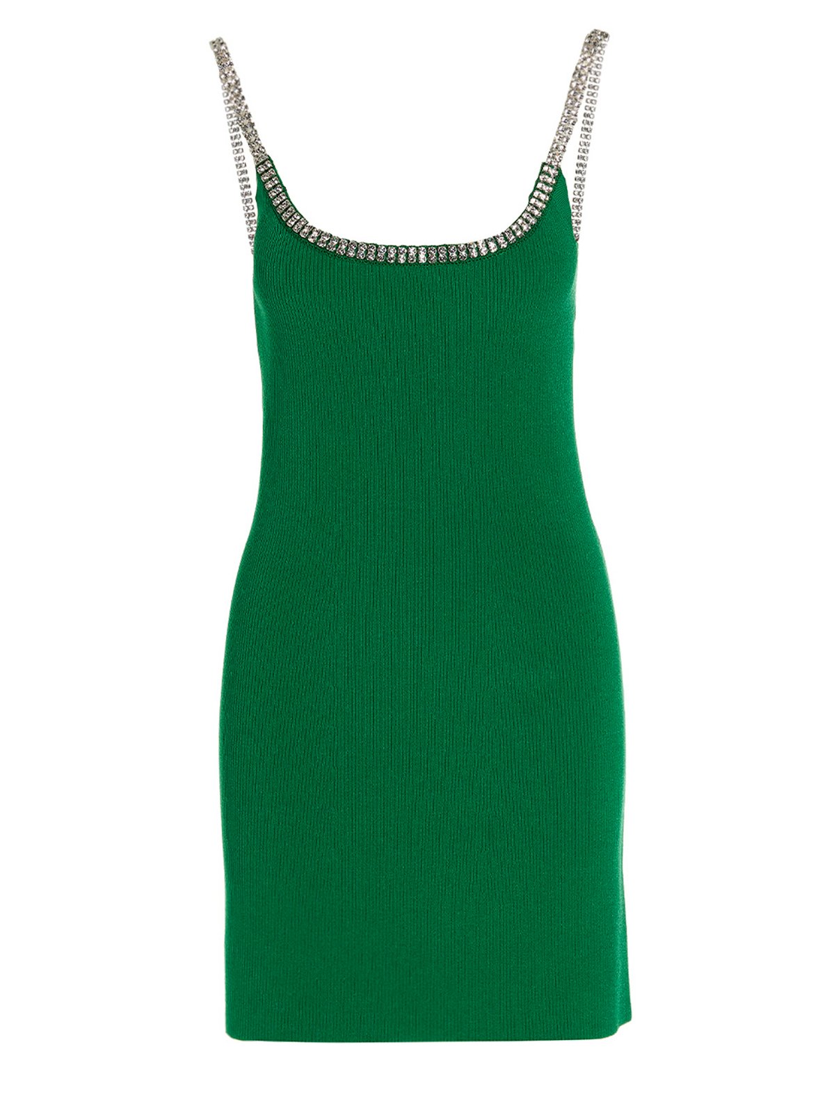 Paco Rabanne Embellished Strap Knitted Mini Dress