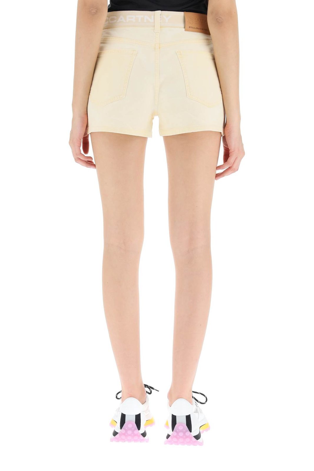Stella McCartney Logo Waistband Denim Shorts