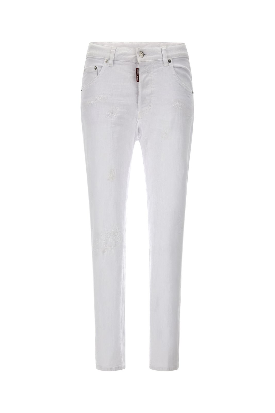 Dsquared2 Distressed Logo-Patch Slim-Fit Jeans