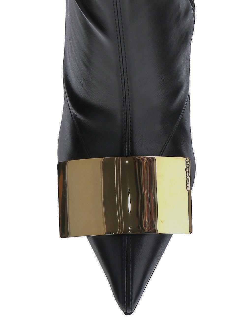 Sergio Rossi Pointed Toe High Heeled Boots