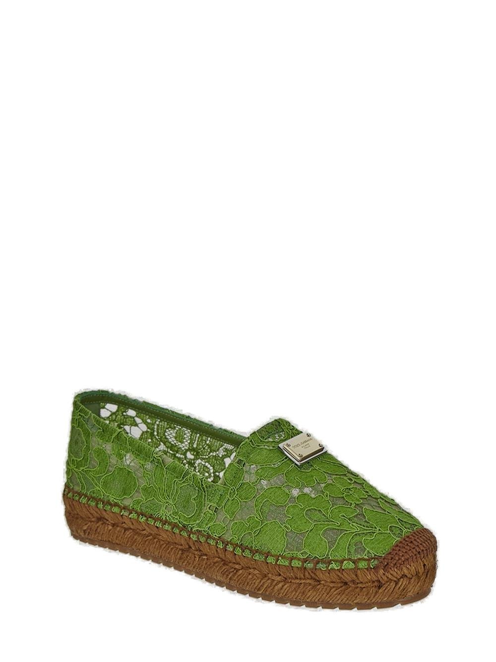 Dolce & Gabbana Logo Plaque Slip-On Espadrilles