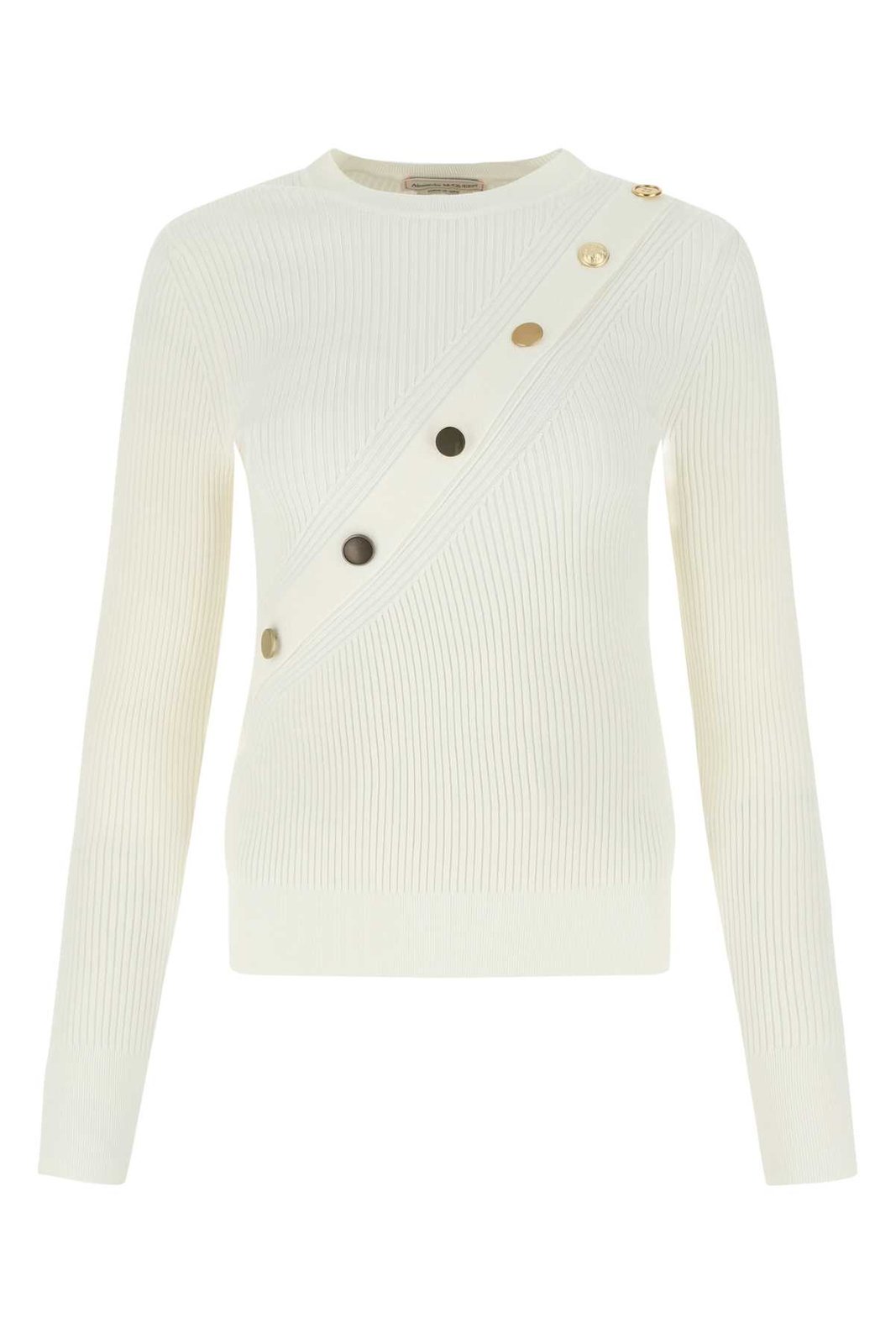 Alexander McQueen Button Detailed Crewneck Top