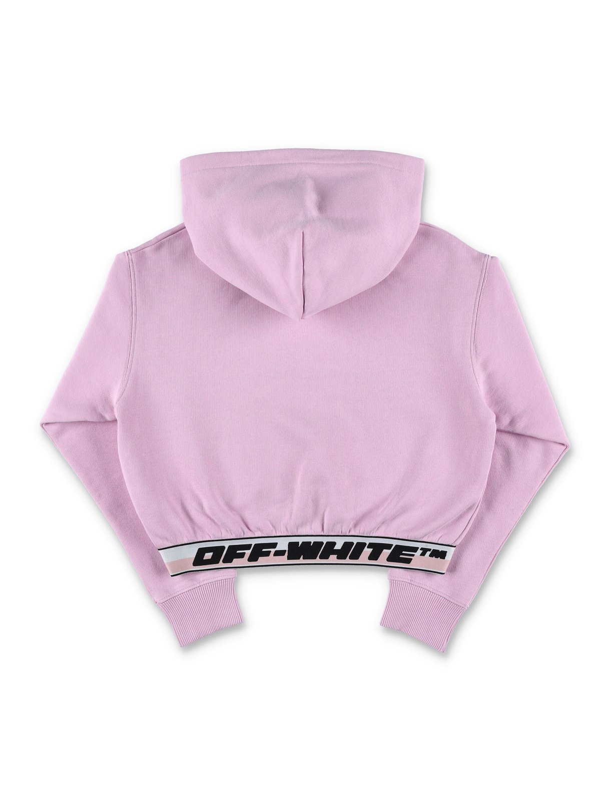 Off-White Kids Logo Band Drop Shoulder Hoodie