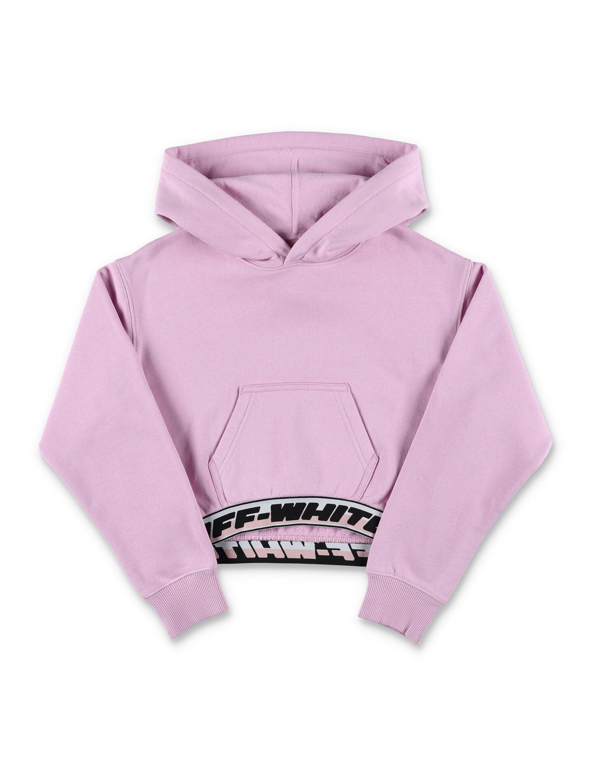 Off-White Kids Logo Band Drop Shoulder Hoodie