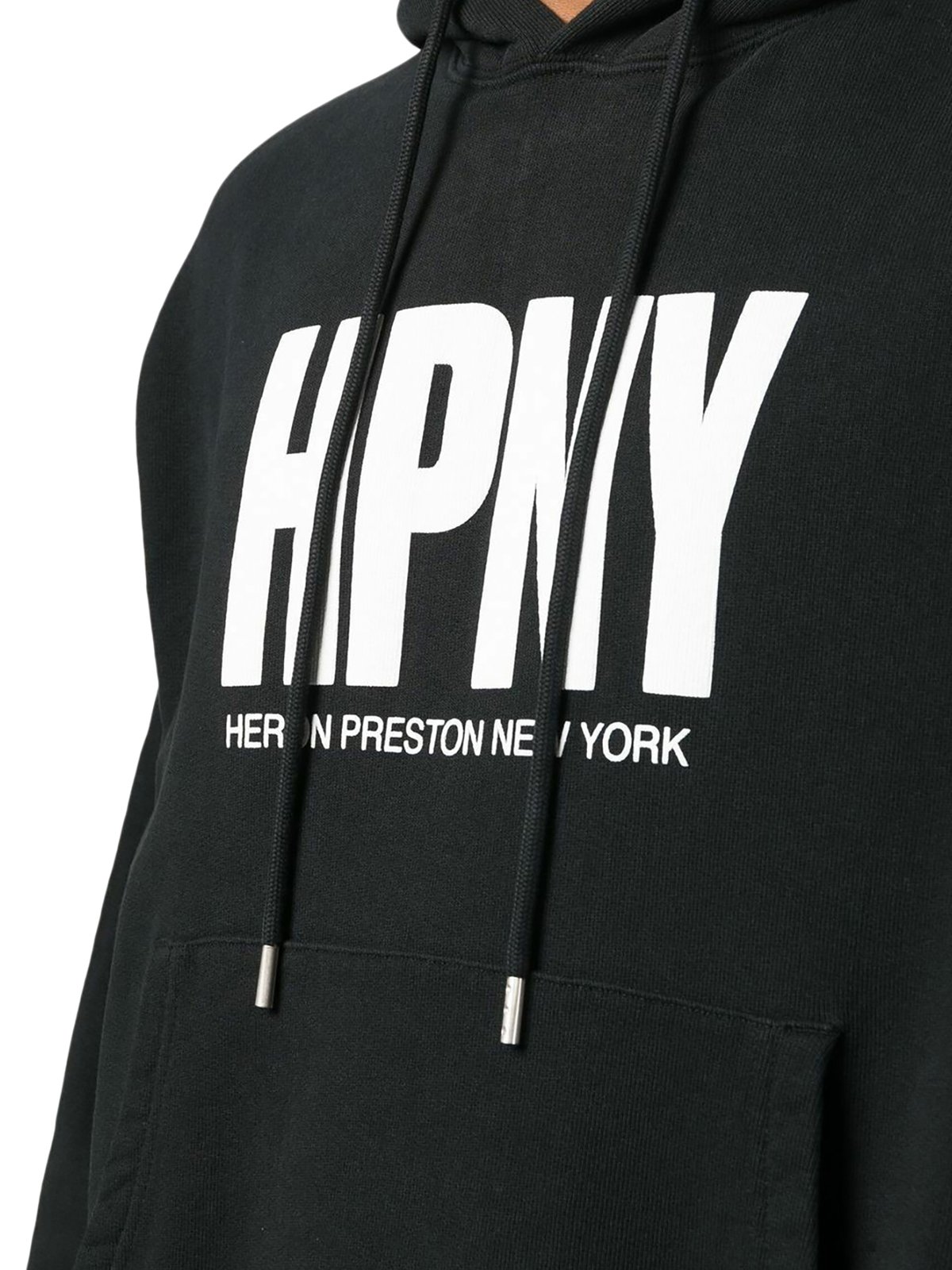 Heron Preston Logo Printed Drawstring Hoodie