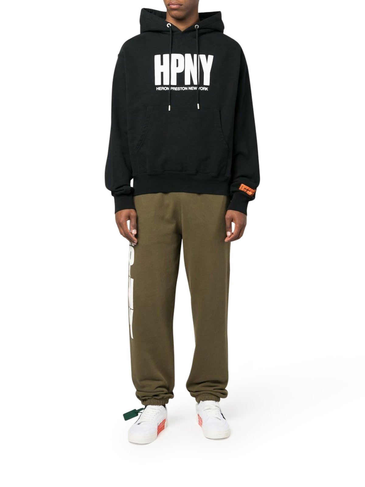Heron Preston Logo Printed Drawstring Hoodie
