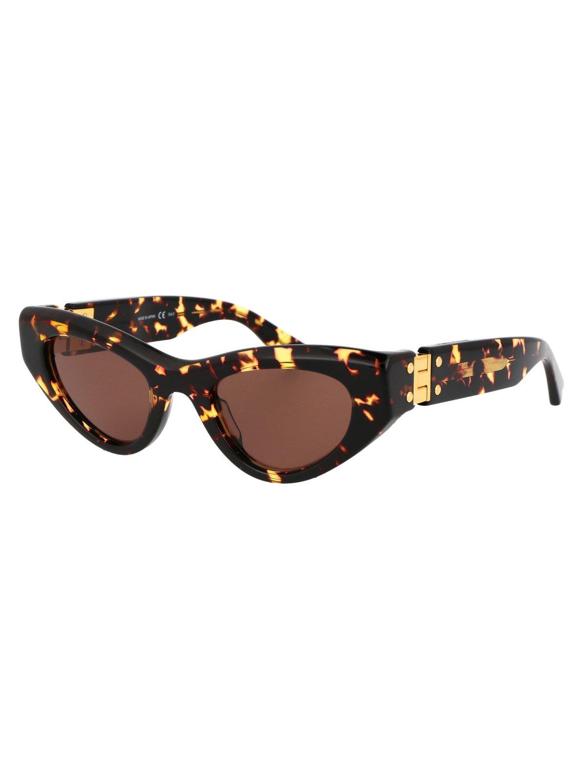 Bottega Veneta Eyewear Straight Arm Cat-Eye Frame Sunglasses