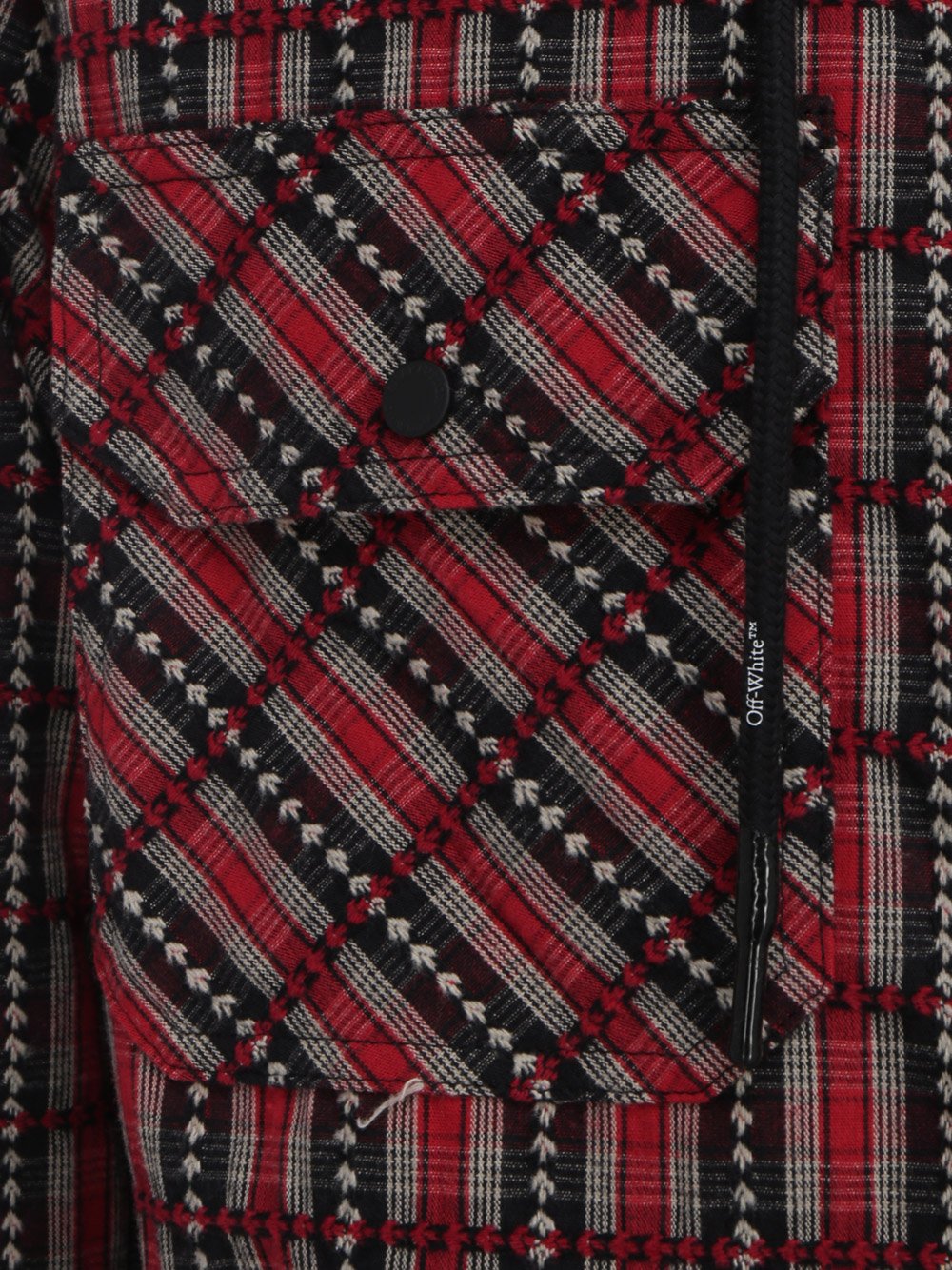 Off-White Checked Hooded Jacket
