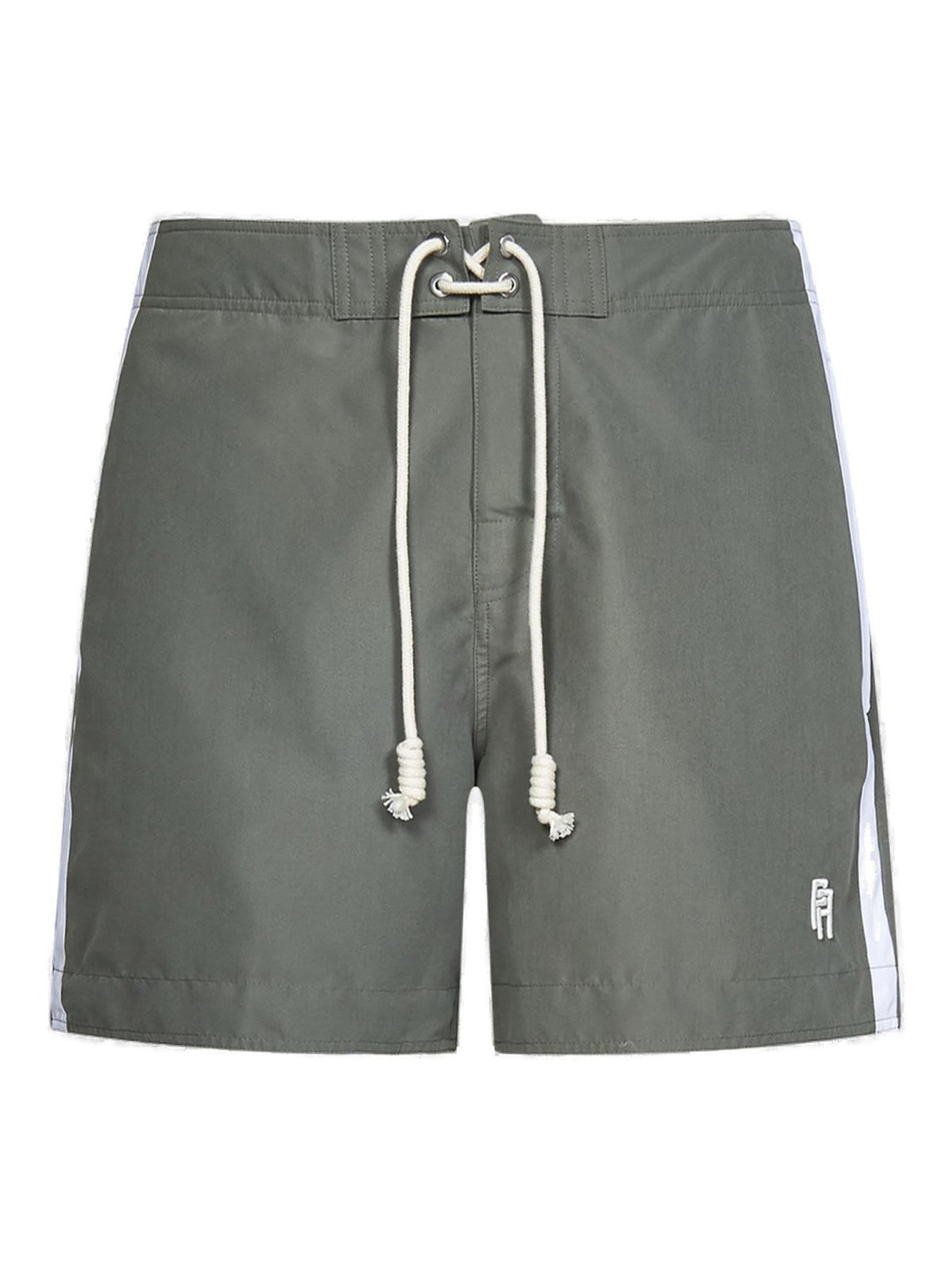 Palm Angels Logo Embroidered Drawstring Swim Shorts