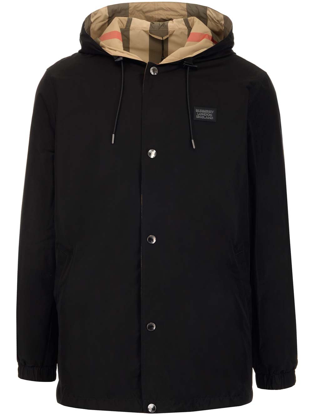 Burberry Reversible Checked Drawstring Hooded Jacket