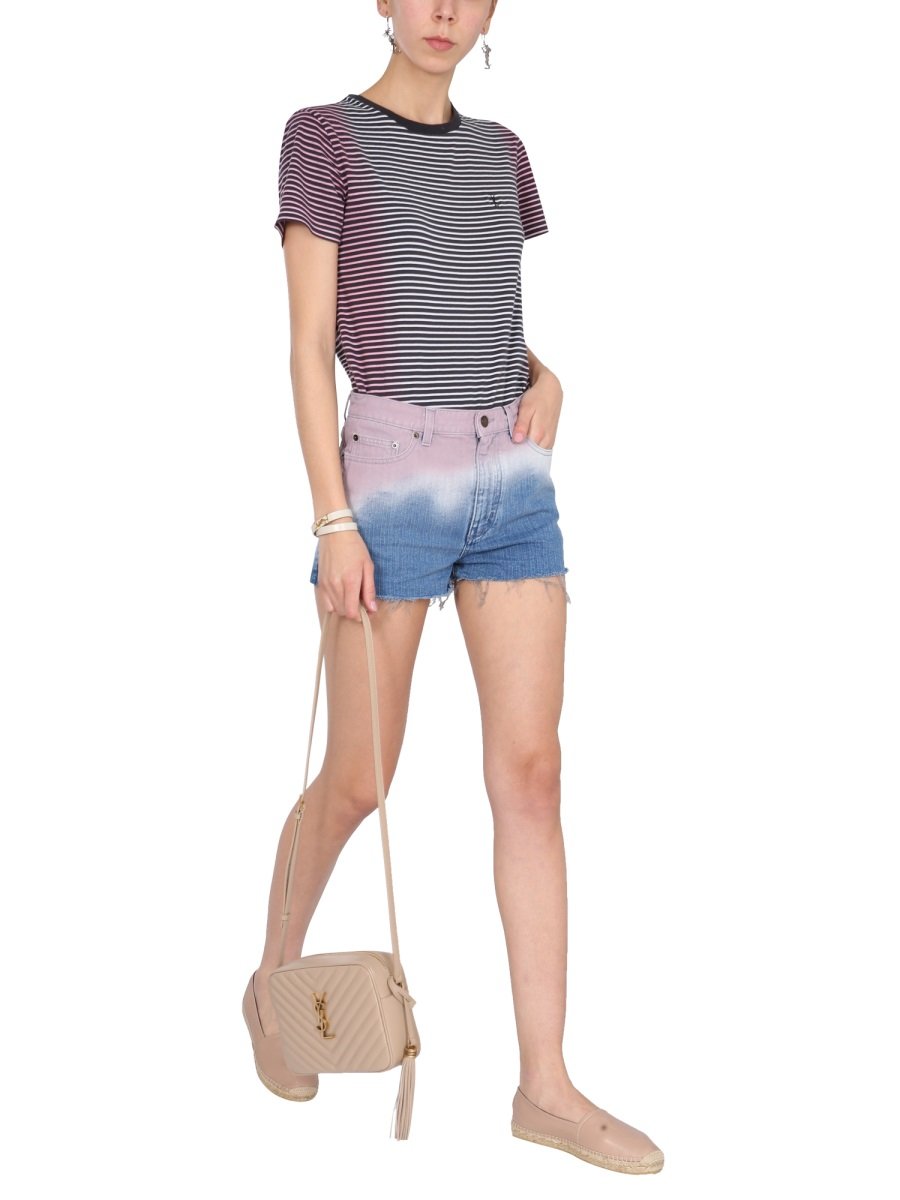 Saint Laurent Tie-Dye Denim Shorts 1 Saint Laurent Tie-Dye Denim Shorts