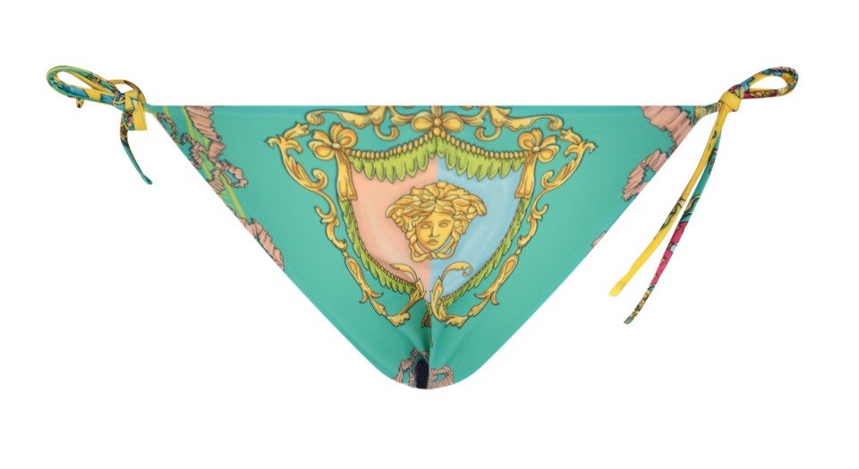 Versace Baroque Pattern Knitted Bikini Bottoms