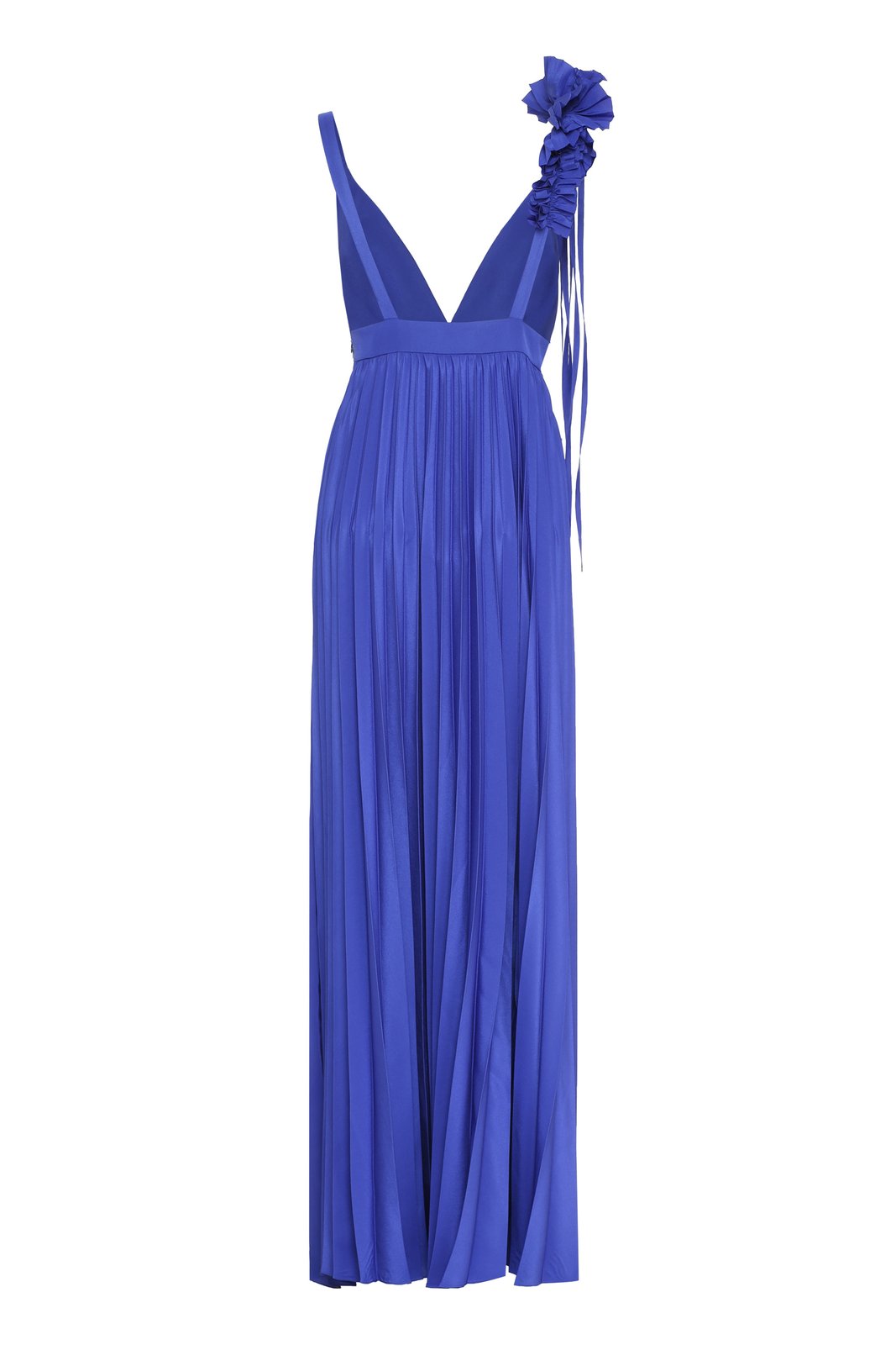 P.A.R.O.S.H. Floral Embellished Sleeveless Flared Dress
