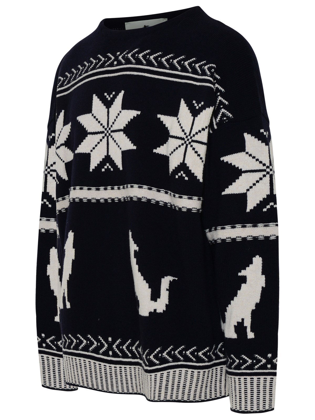 Etro Graphic Intarsia Knitted Crewneck Jumper