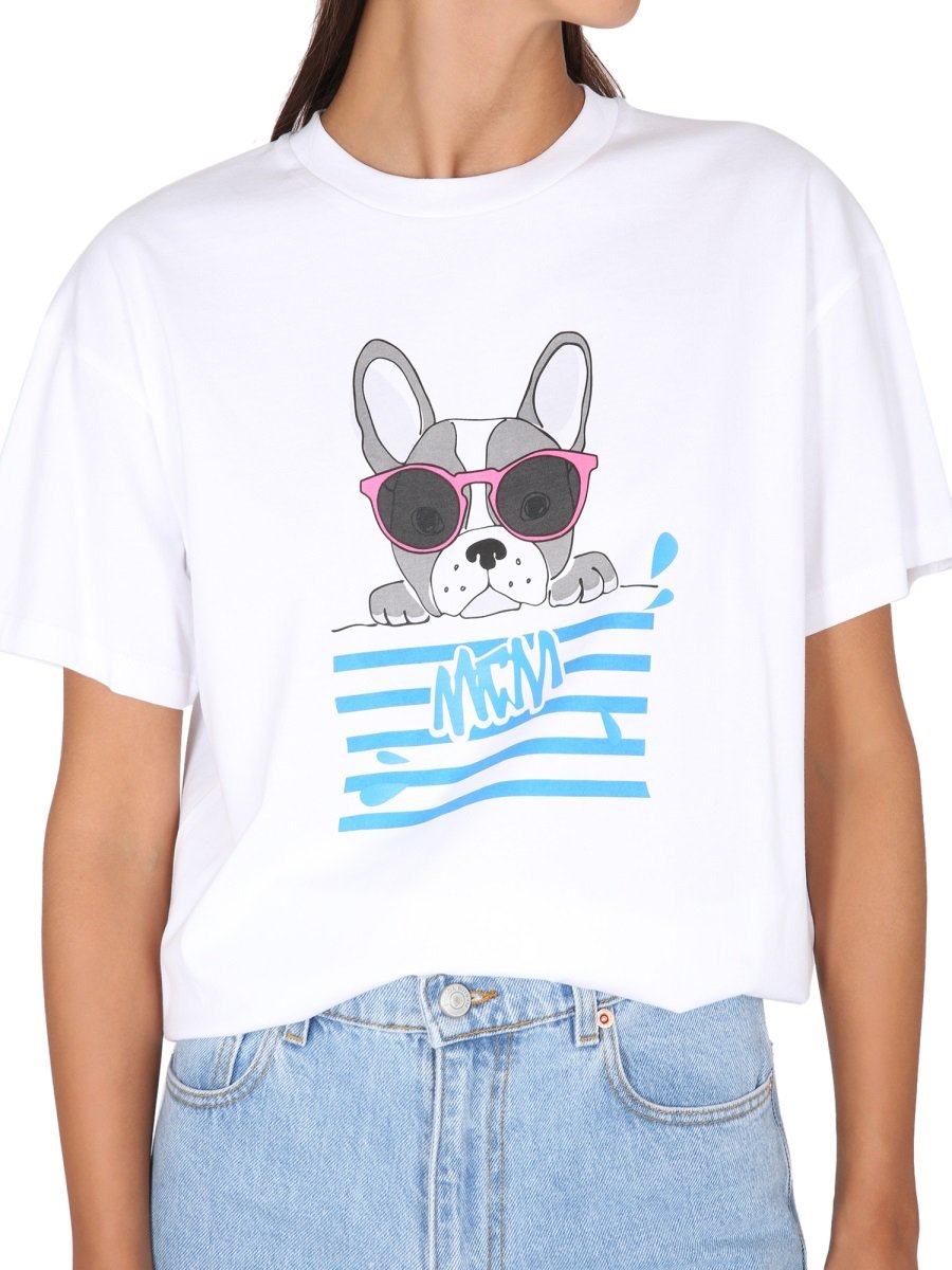 MCM Logo-Printed Crewneck T-Shirt