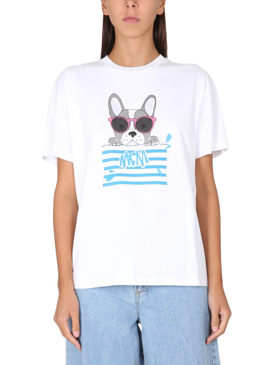 MCM Logo-Printed Crewneck T-Shirt