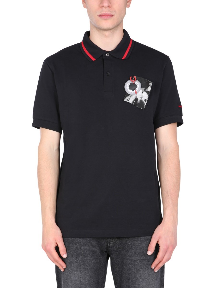 Raf Simons X Fred Perry Patchwork Short-Sleeved Polo Shirt 2 Raf Simons X Fred Perry Patchwork Short-Sleeved Polo Shirt