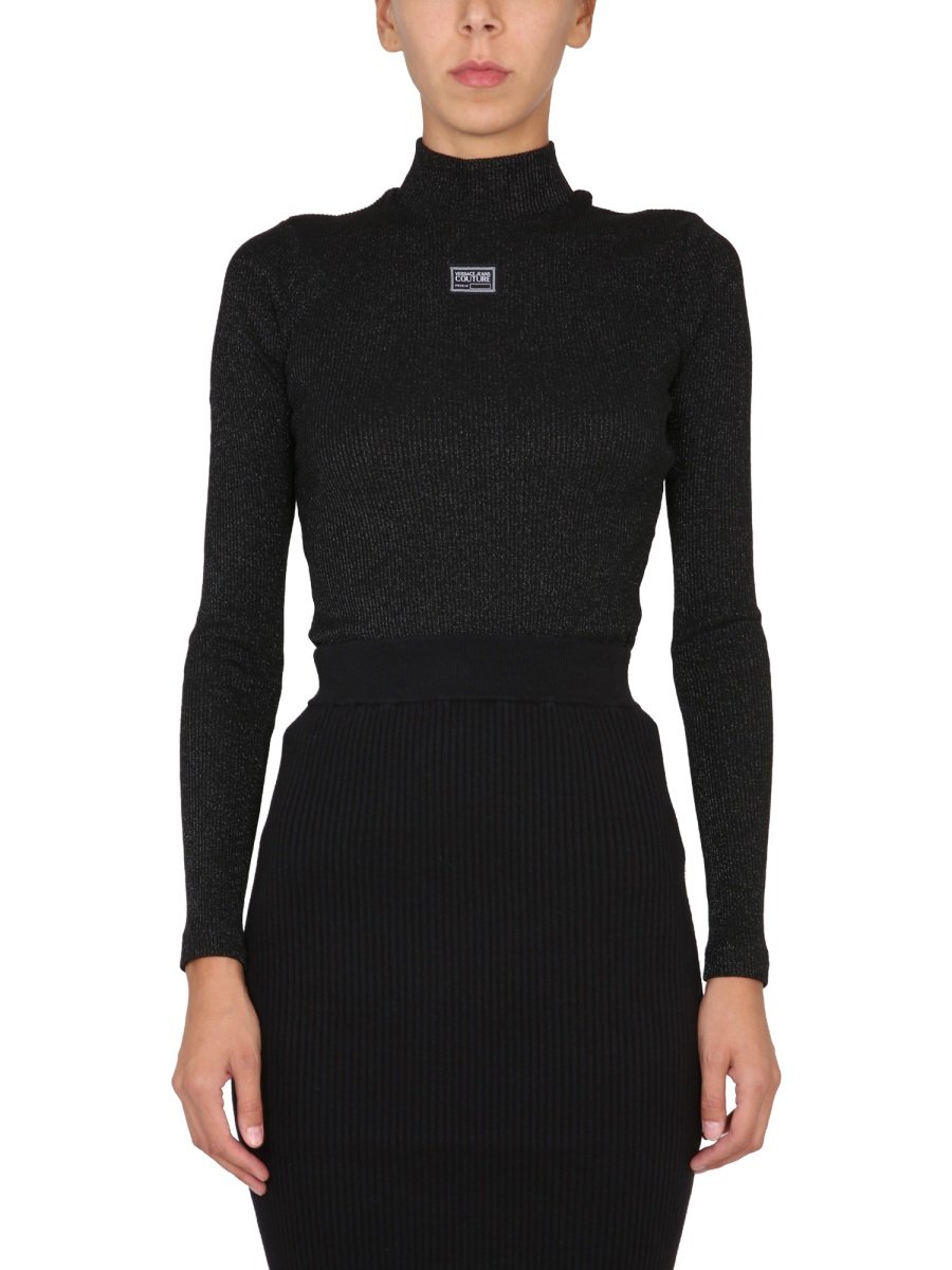 Versace Jeans Couture Logo Patch Knit Jumper