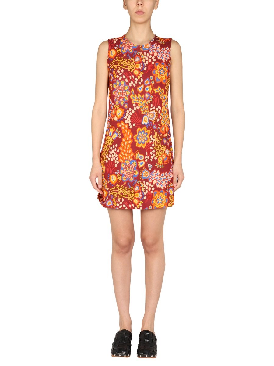 La Doublej Allover Print Sleeveless Mini Dress